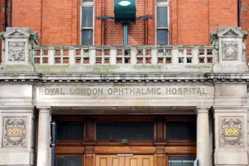 Front detail of the Moorfields Eye Hospital building