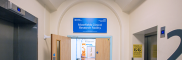 Moorfields Clinical Research Facility door