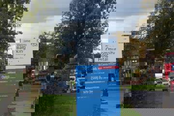 Barking hospital outside sign