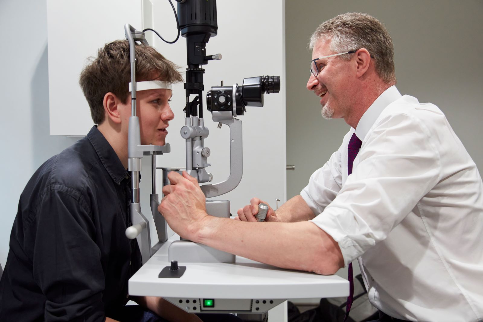 Prof Paul Foster in consultation