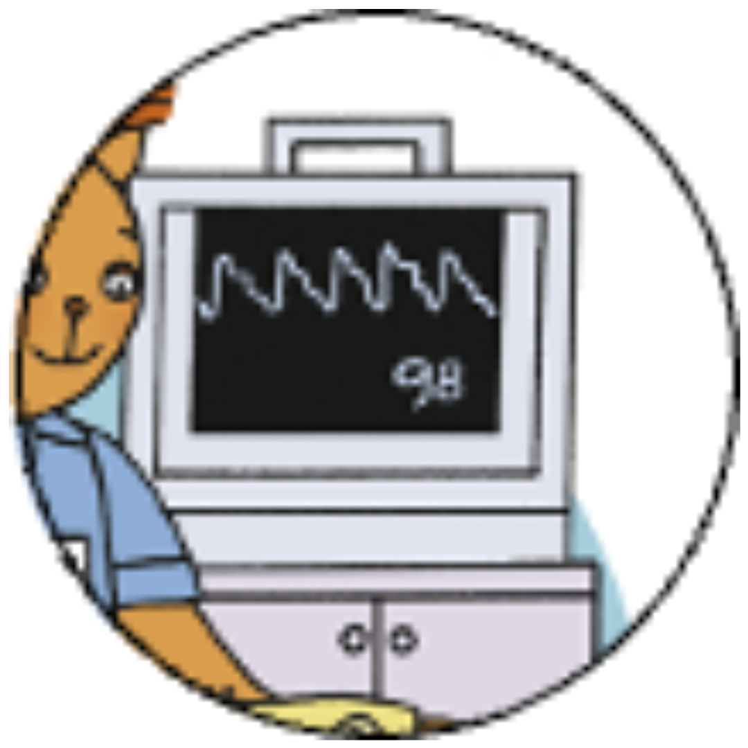 Cartoon animal monitor