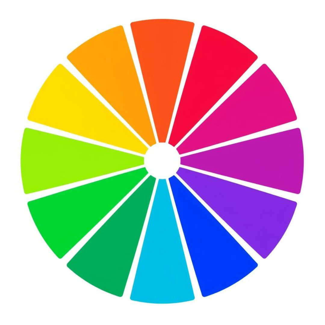 Colour wheel on a white background