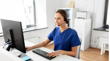 Photo of consultant on video call