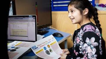 Photo of child in consultation room