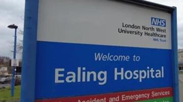 Ealing hospital sign
