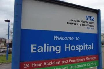 Ealing hospital sign