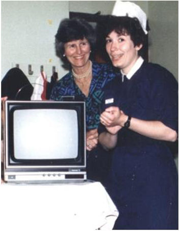 Sheila Adam, pictured in her time at the Middlesex Hospital