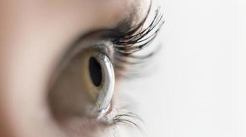 Close-up image of an eye looking up